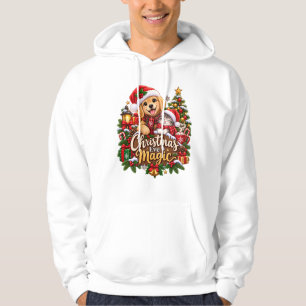 Sudadera Magia de Nochebuena: Golden Retriever y Gato Acoge