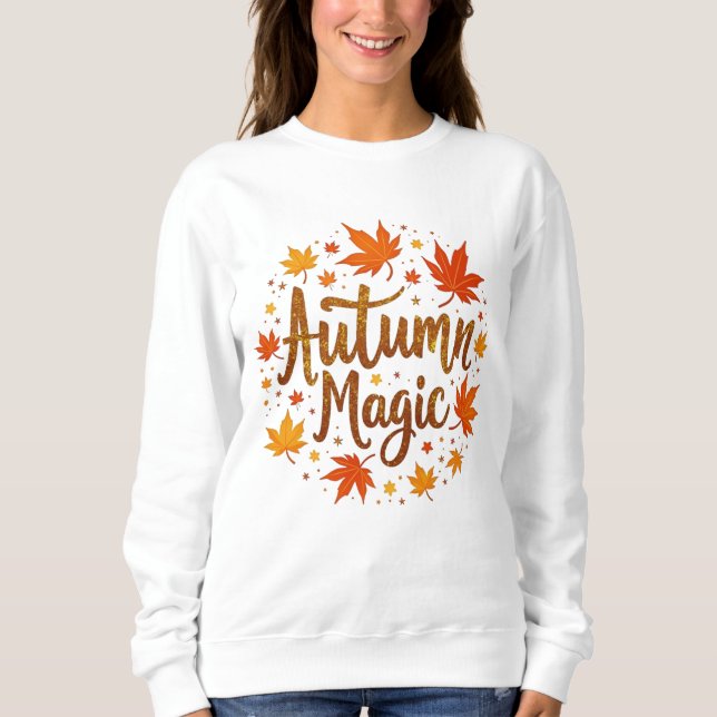 Sudadera Magia de Otoño Brillo Resplandor  (Anverso)