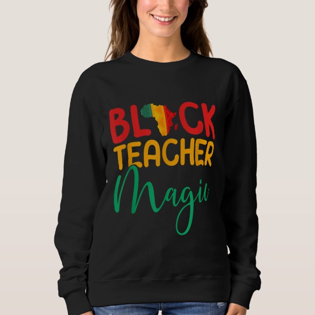 Sudadera Magia del profesor negro - Melanin negro afroameri (Anverso)
