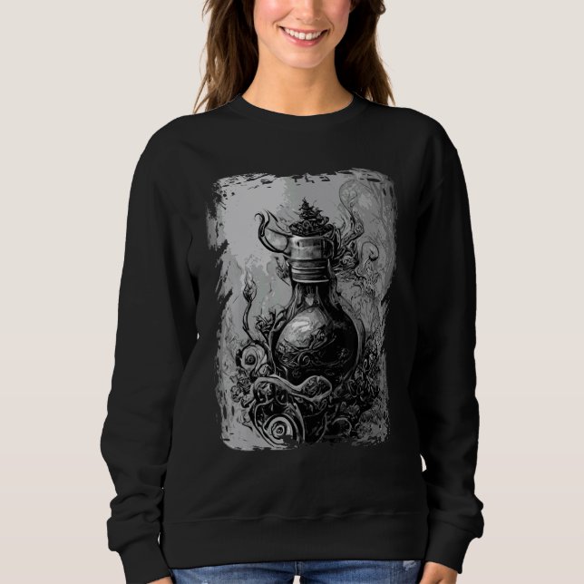 Sudadera Magic Potion Occult Horror Illustration Gothic Wit (Anverso)