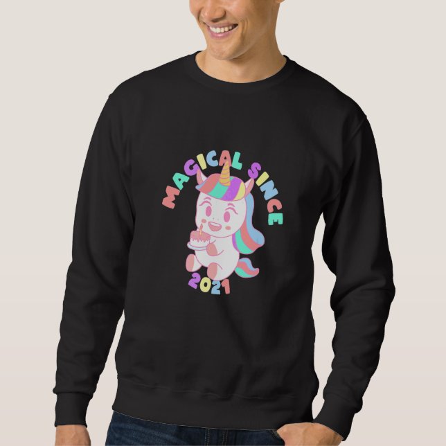 Sudadera Magico desde el primer cumpleaños de Unicornio en  (Anverso)