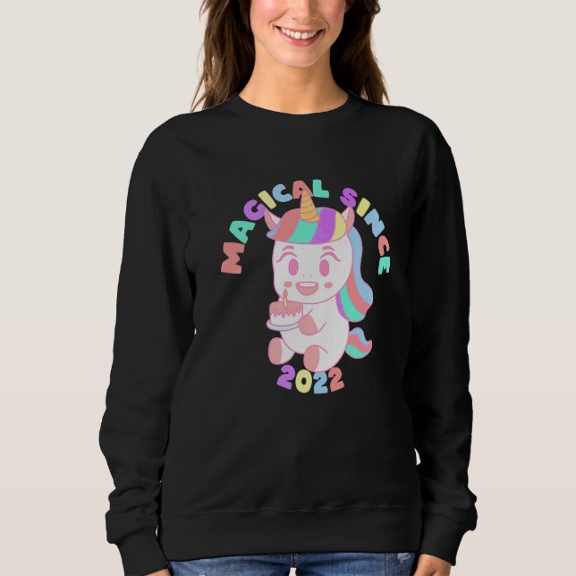 Sudadera Magico desde el primer cumpleaños de Unicornio en  (Anverso)
