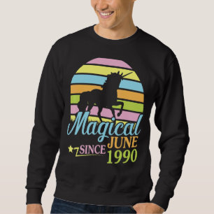 Sudadera Magico desde junio de 1990 Feliz cumpleaños Unicor