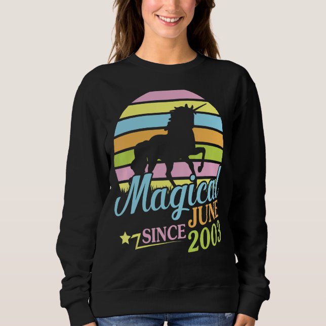 Sudadera Magico desde junio de 2003 Feliz cumpleaños Unicor (Anverso)