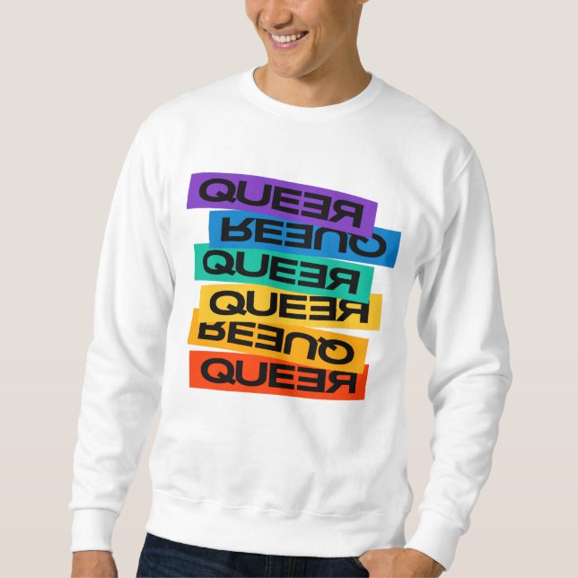 Sudadera Magnate de coches. LGTB+Orgullo. Raro.     (Anverso)