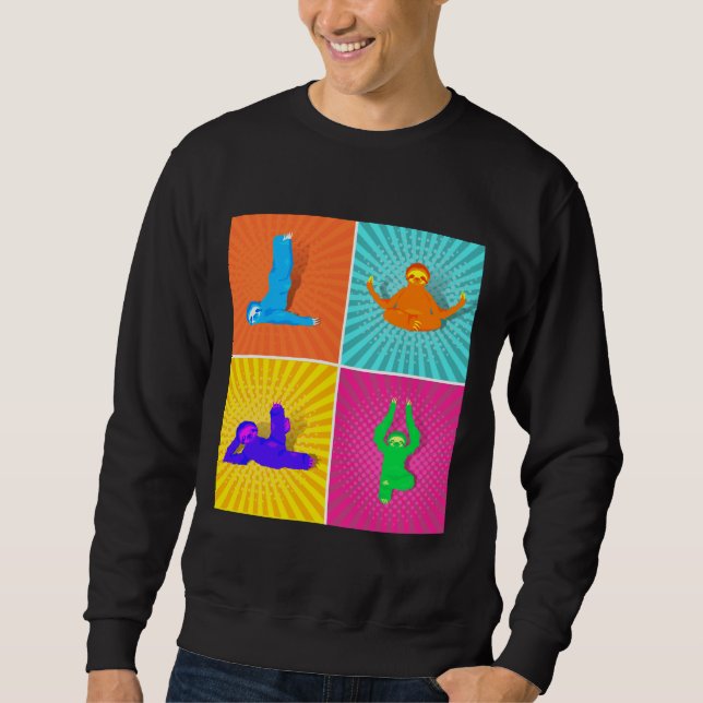 Sudadera Magnífica Leche Practicando Yoga Y Meditando Retro (Anverso)