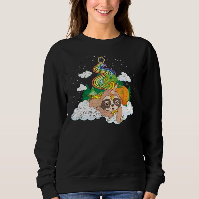 Sudadera Magnífico eslogan de arcoiris perezoso de eslogan  (Anverso)