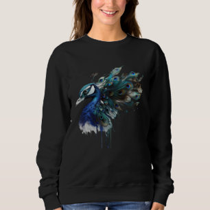Sudadera magnífico pavo real majestuoso bajo la luz de la l