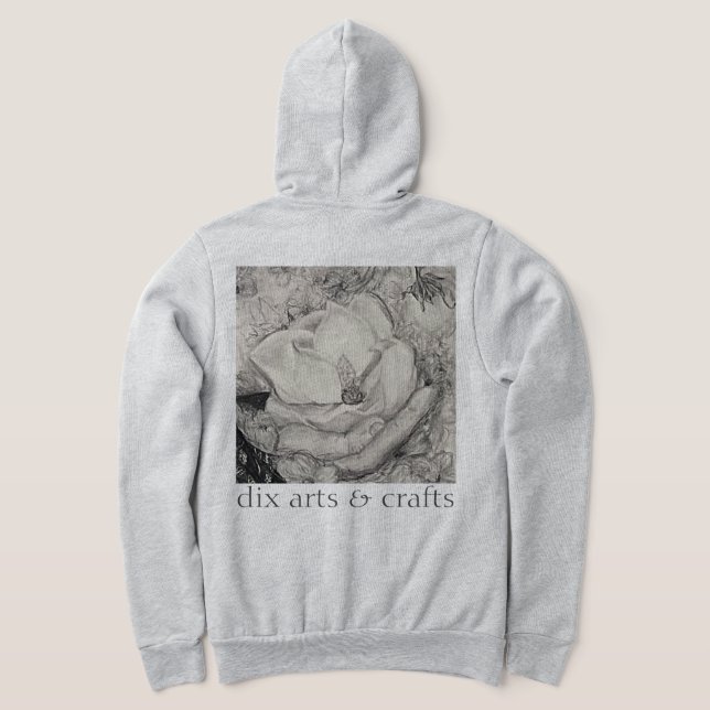 Sudadera magnolia de tocino, flores, tela, algodón y mano (Distribución Reverso )