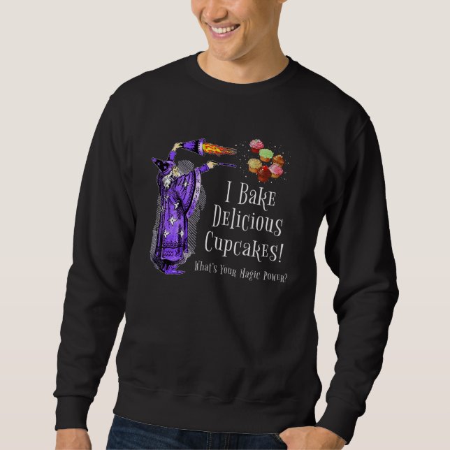 Sudadera Mago de Cupcake Horneo Cupcakes Cuál es tu Poder M (Anverso)