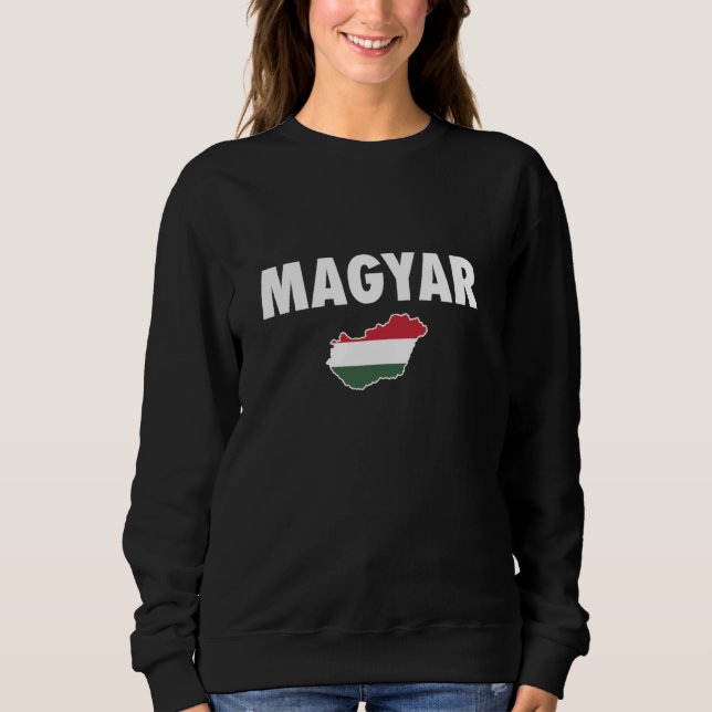 Sudadera Magyar Mapa de Hungría Bandera húngara (Anverso)