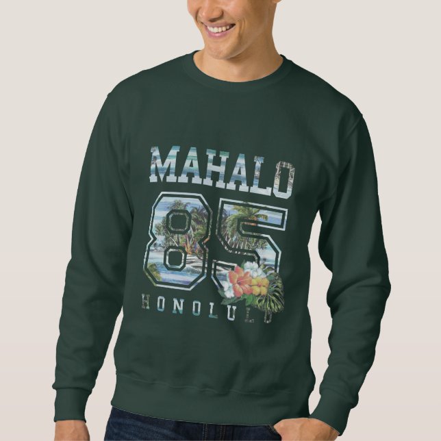 Sudadera Mahalo Honolulu 85, Flores (Anverso)