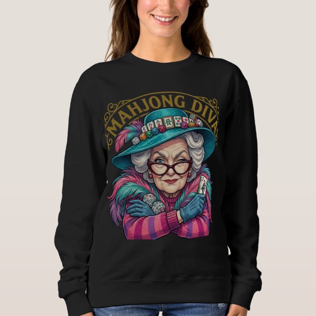 Sudadera Mahjong Diva Funny Women's (Anverso)
