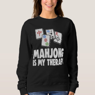 Sudadera Mahjong es mi terapeuta amante de los juegos de mu