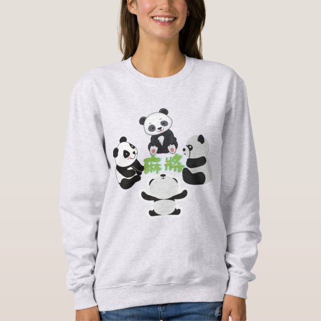 Sudadera Mahjong Panda Cute Funny (Anverso)