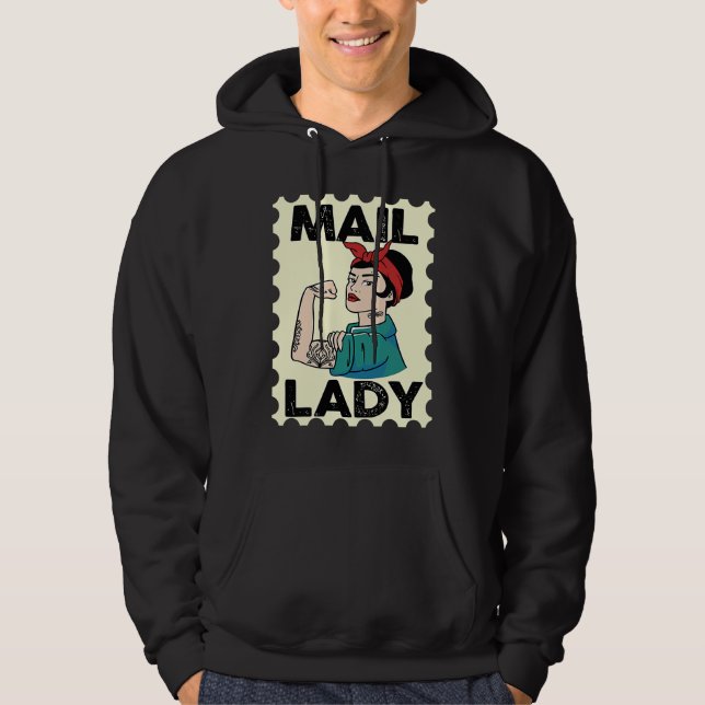 Sudadera Mail Carrier Postal Worker Postman Mail Lady Stamp (Anverso)