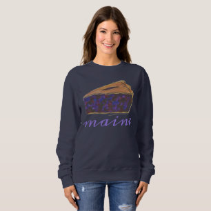 Sudadera Maine Blueberry Pie Slice Piece Baking Foodie Blue