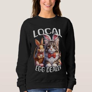 Sudadera Maine Coon Cat Easter with Cute Maine Coon Cat