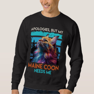 Sudadera Maine Coon SE DISCULPA DE MI PRINCIPAL MOON ME NEC