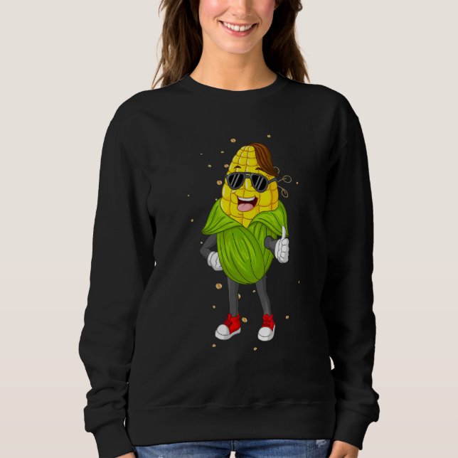 Sudadera Maíz Dulce Maíz en la Mazorca Retro (Anverso)