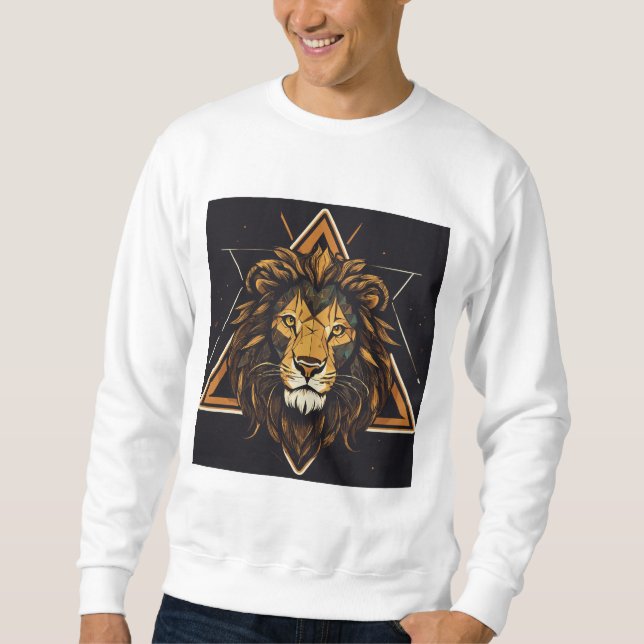 Sudadera Majestad: Impresión dinámica de arte león" (Anverso)