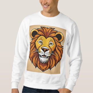 Sudadera Majestic Cartoon Lion Head | Bold Safari King