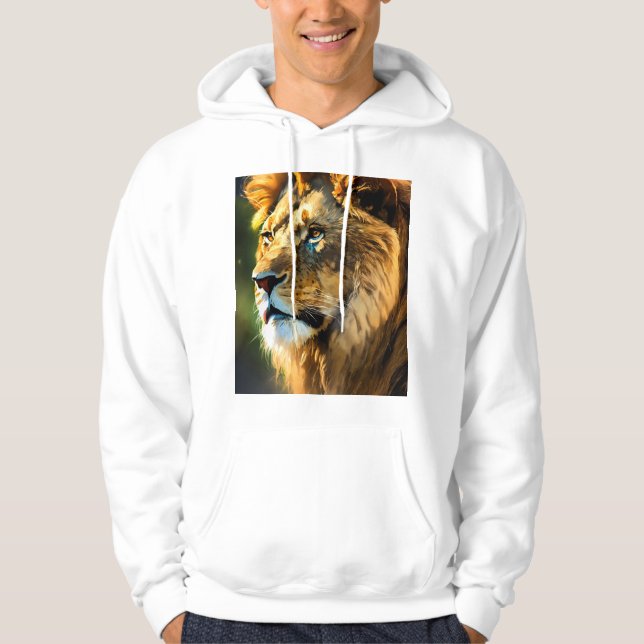 Sudadera Majestic Lion Drawing T-Shirt | Hand-Drawn Wild An (Anverso)