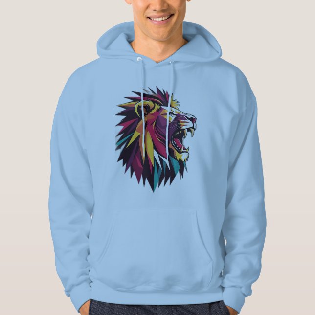 Sudadera "Majestic Lion Hoodie - Roar con estilo" (Anverso)