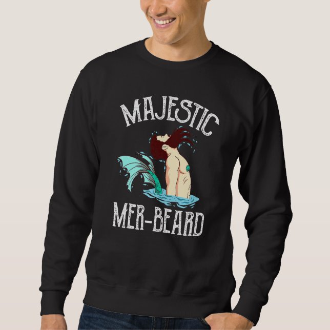 Sudadera Majestic Mer Beard Merman Manly Merman (Anverso)