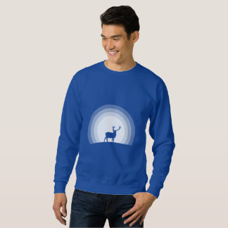 Sudadera Majestic Stag Silhouette Under Lunar Light