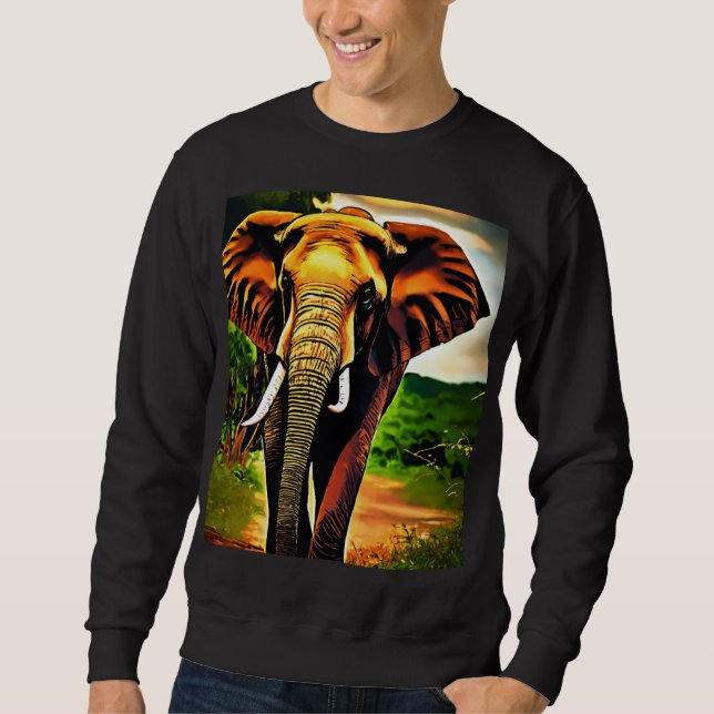 Sudadera Majestuosa Sabana de Rinoceronte (Anverso)