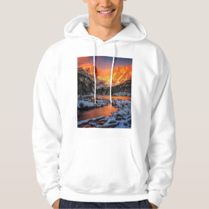 Sudadera Majestuoso atardecer de montaña paisaje de inviern