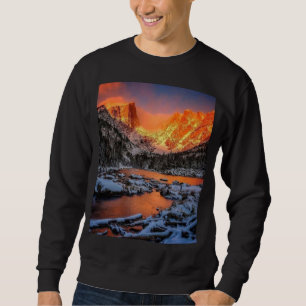 Sudadera Majestuoso Atardecer en la Montaña Paisaje Inverna