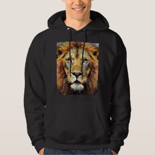 Sudadera Majestuoso retrato de león al espíritu en acuarela