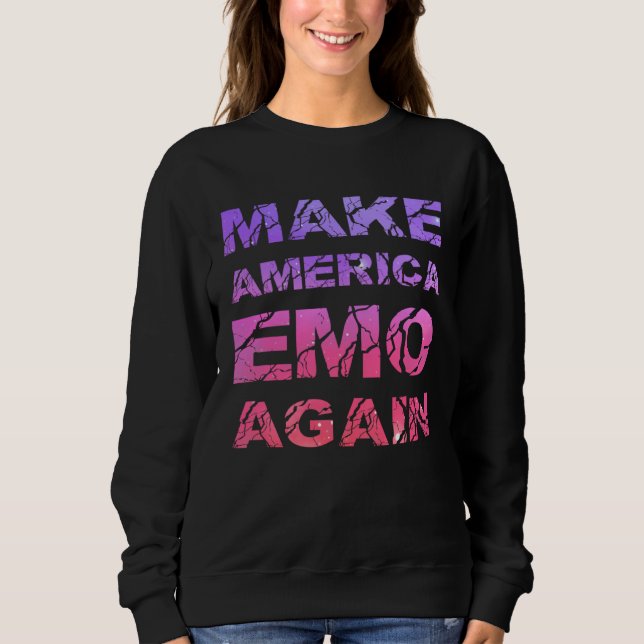 Sudadera Make America Emo Again  Pastel Goth (Anverso)