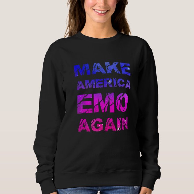 Sudadera Make America Emo Again  Pastel Goth (Anverso)