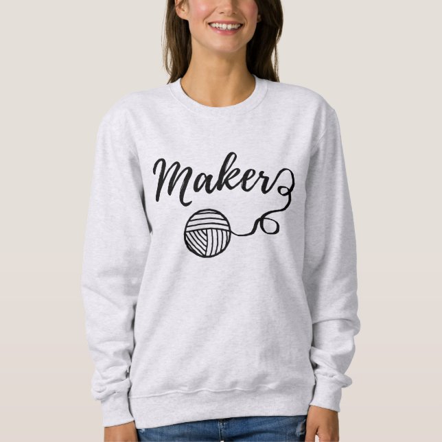 Sudadera Maker ・ Tipografía de yartas y artesanías (Anverso)