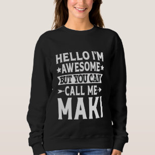 Sudadera Maki Apellidos Llámame Mamáes De Apellido Del Equi