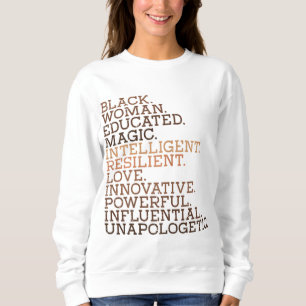 Sudadera Mal de historia africana educada por la mujer negr
