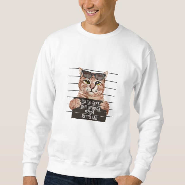 Sudadera mal diseño de gato lindo | diseño de los amantes d (Anverso)