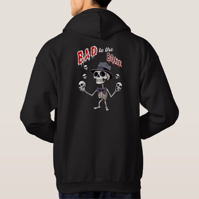 Sudadera Mal para el hueso, gracioso esqueleto (Reverso)