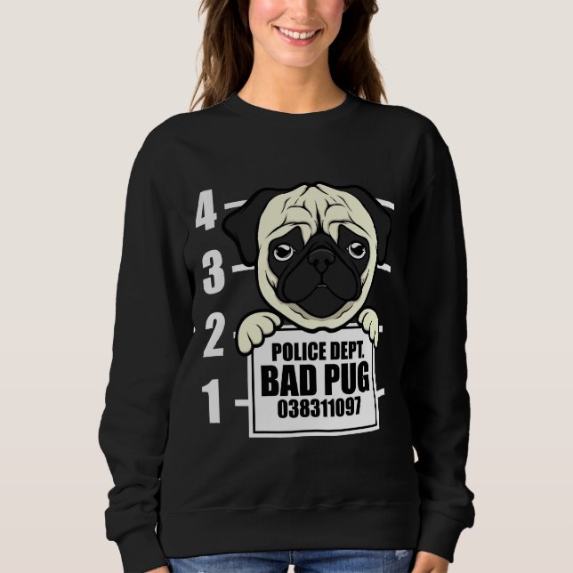 Sudadera Mal Pug Cute Gift Classic T-Shirt 536 (Anverso)