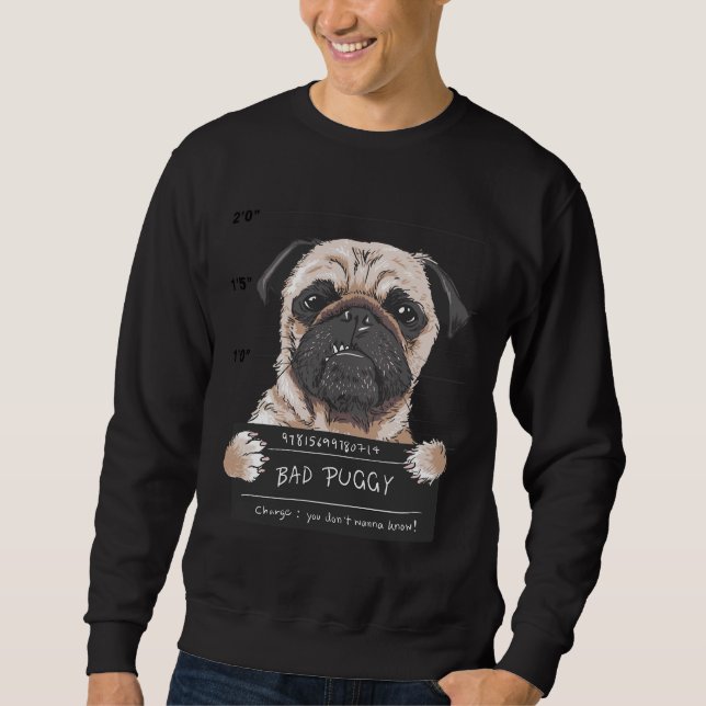 Sudadera Mala camiseta tipo Pug Classic 38 (Anverso)