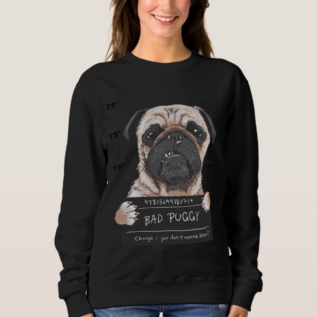 Sudadera Mala camiseta tipo Pug Classic 38 (Anverso)