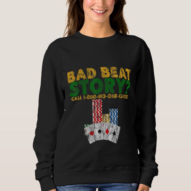 Sudadera Mala historia de golpes 1 800 a nadie le importa (Anverso)