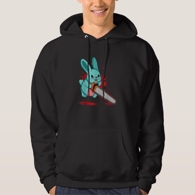 Sudadera Mala maldad malvada Asustada Scary Saw Rabbit Egas (Anverso)