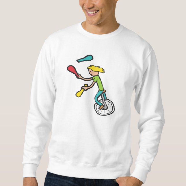 Sudadera Malabarista en monociclo (Anverso)