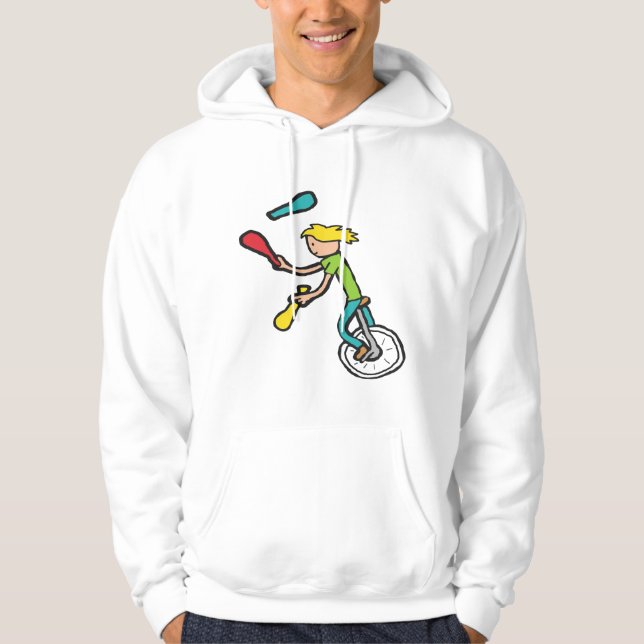 Sudadera Malabarista en monociclo (Anverso)