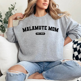 Sudadera MALAMUTE MOM Personalizado de Mamá de perro Año de