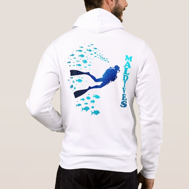 Sudadera Maldivas azul (Reverso)